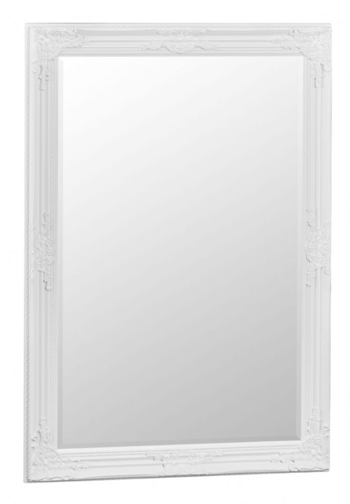 Rectangular White Framed Mirror 105X75Cm Regarding White Wall Mirrors (Photo 14 of 15)