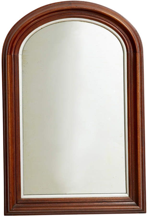 Rejuvenation Arched Mahogany Mirror W/ Silver Leaf Accent | Mirror For Mahogany Accent Wall Mirrors (View 11 of 15)