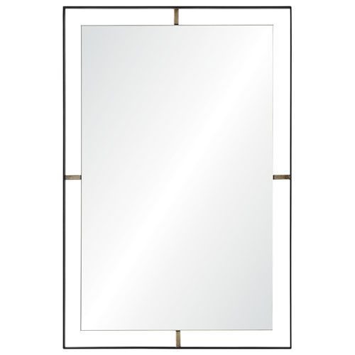 Ren Wil Heston Matte Black Rectangular Mirror Mt1857 | Mirror Wall Intended For Matte Black Metal Rectangular Wall Mirrors (View 15 of 15)