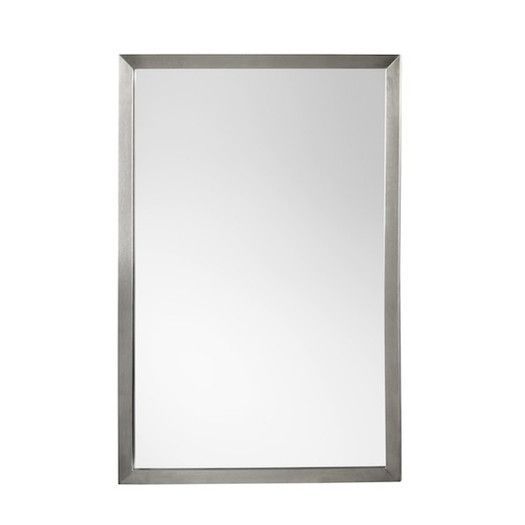 Ronbow Contemporary 23" X 34" Metal Framed Bathroom Mirror In Brushed Regarding Drake Brushed Steel Wall Mirrors (View 4 of 15)