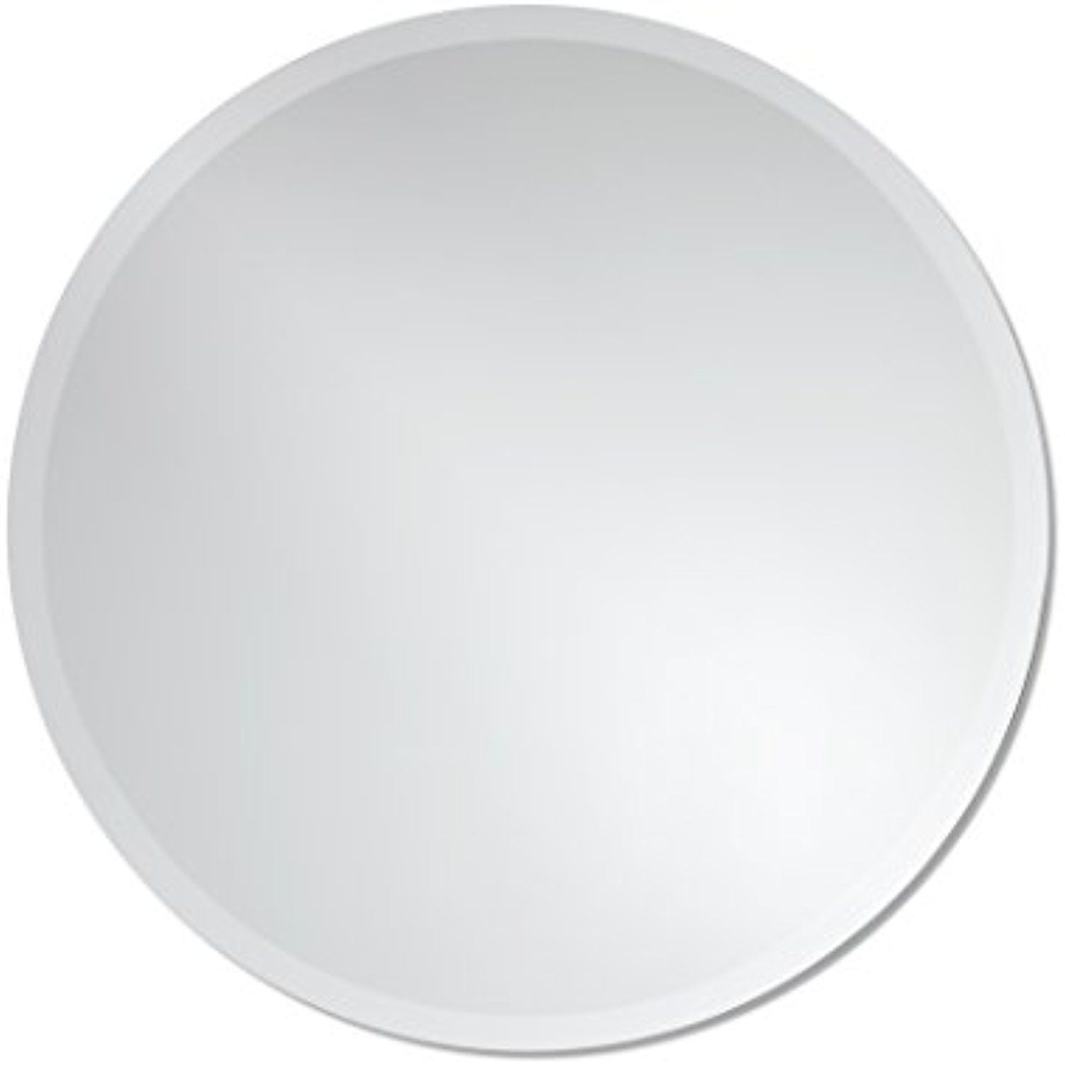 Round Frameless Wall Mirror | Bathroom, Vanity, Bedroom Mirror | 24 With Regard To Round Frameless Beveled Mirrors (View 15 of 15)