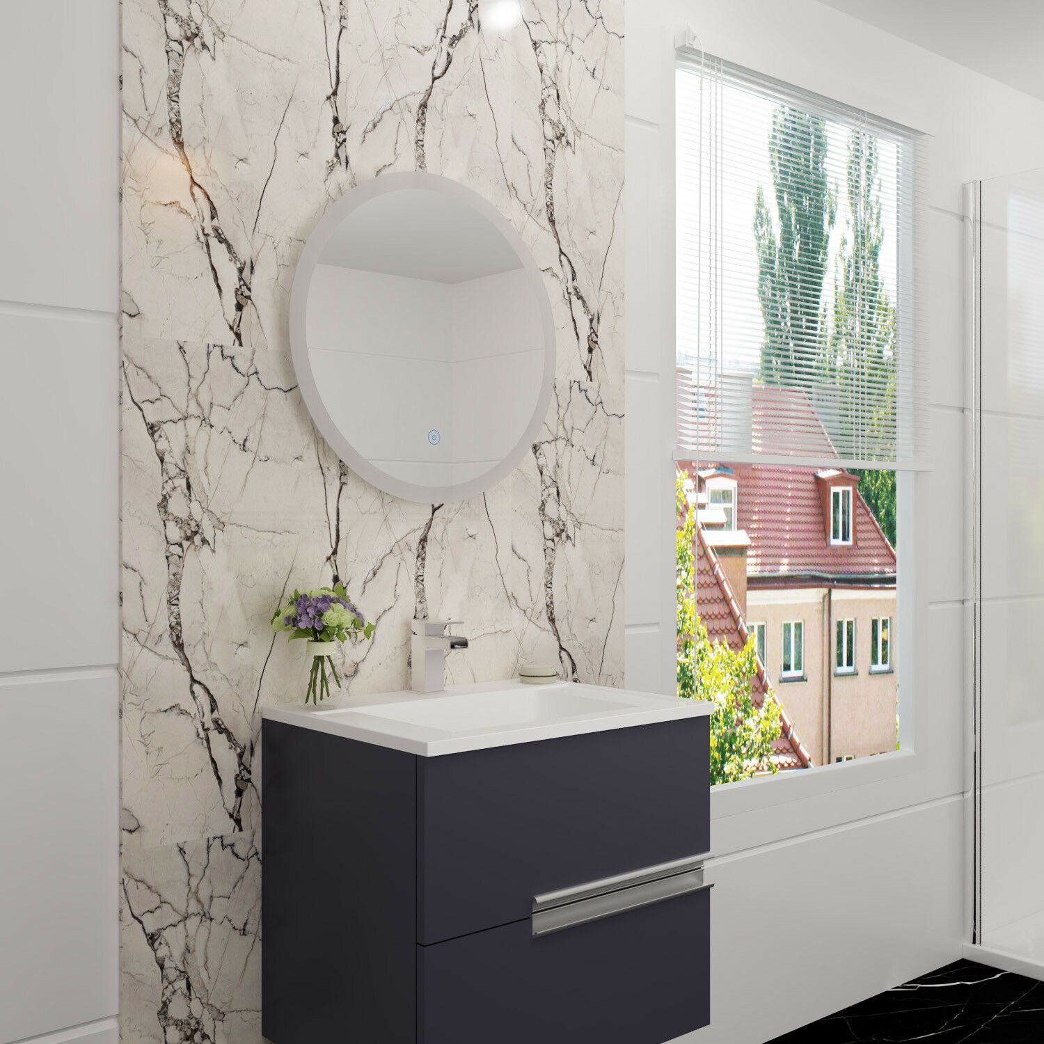 Round Led Illuminated Bathroom Mirror – Premium Quality Bathroom Inside Round Backlit Led Mirrors (View 9 of 15)