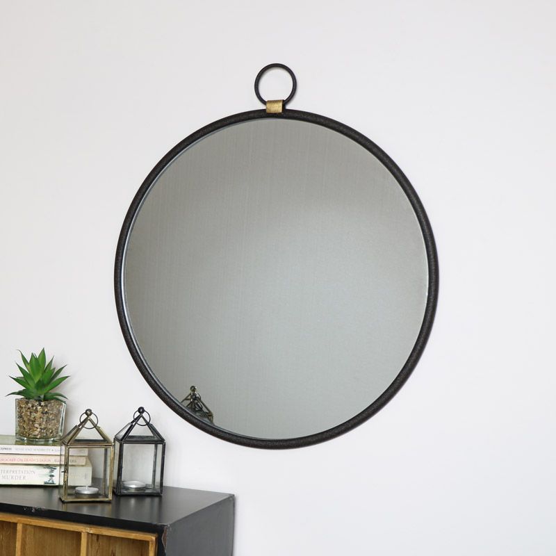 Round Metal Wall Mirror – Windsor Browne Throughout Woven Metal Round Wall Mirrors (View 2 of 15)