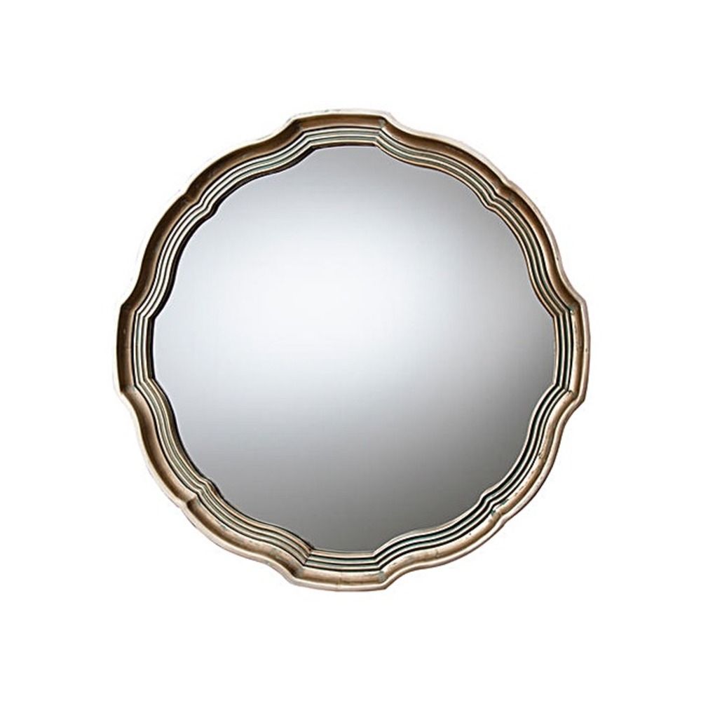 Round Mirror: Kirkham Aged Gold Mirror | Select Mirrors With Regard To Gold Rounded Edge Mirrors (View 8 of 15)