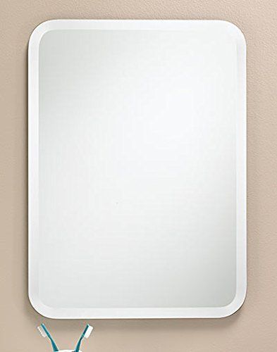 Rounded Corner Rectangle Wall Mirror 22 X 30 Beveled Edge ** Find Out Pertaining To Rounded Edge Rectangular Wall Mirrors (View 12 of 15)