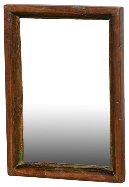 Rustic Farmhouse Classic Reclaimed Wood Distressed Wall Mirror – Rustic Inside Rustic Wood Wall Mirrors (View 10 of 15)