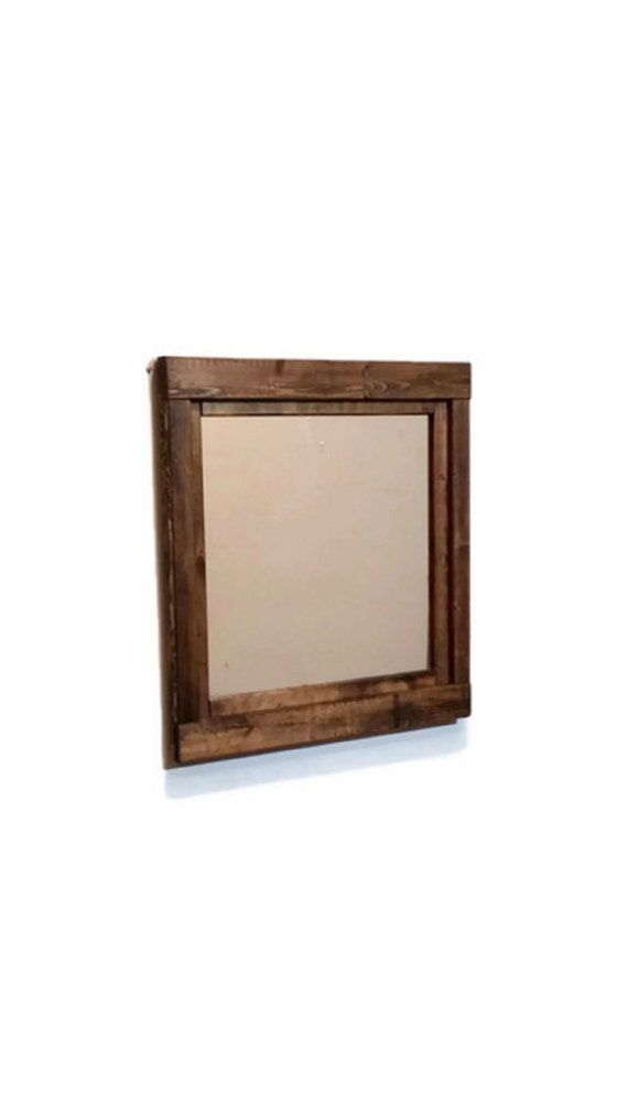 Rustic Wood Mirror Wall Mirror Rustic Modernlaneoflenore Inside Rustic Wood Wall Mirrors (View 9 of 15)