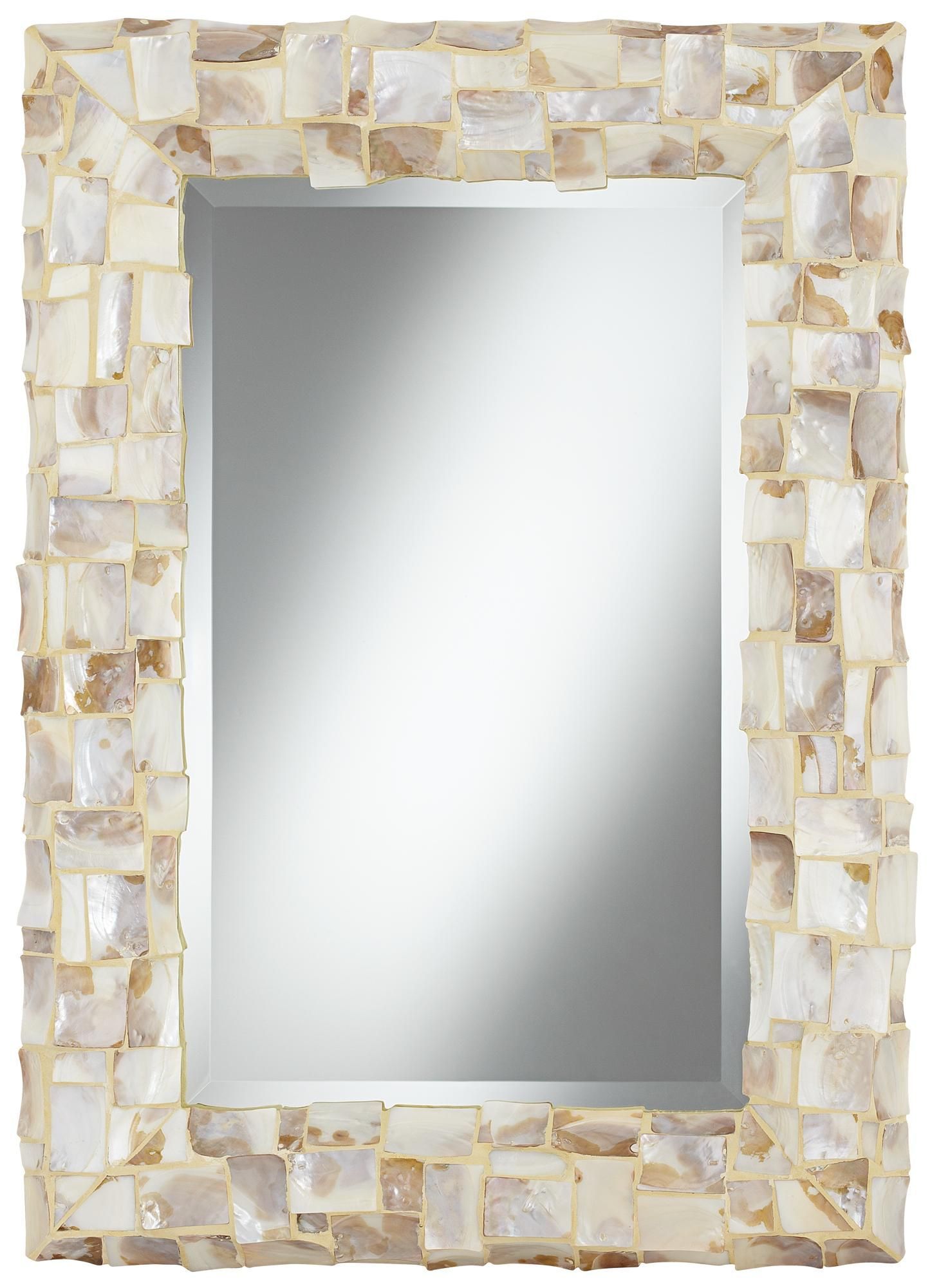 Sea Shell 33" High Mosaic Wall Mirror – #W8576 | Lamps Plus | Mirror With High Wall Mirrors (View 6 of 15)