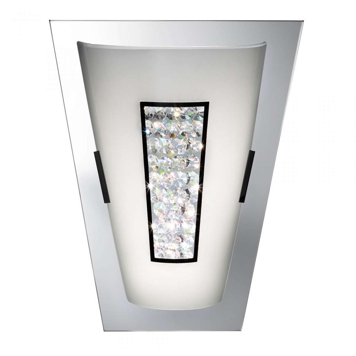Searchlight 3773 Ip 8W Led Wall Light Mirror Edge & Crystal Inner With Edge Lit Square Led Wall Mirrors (View 11 of 15)