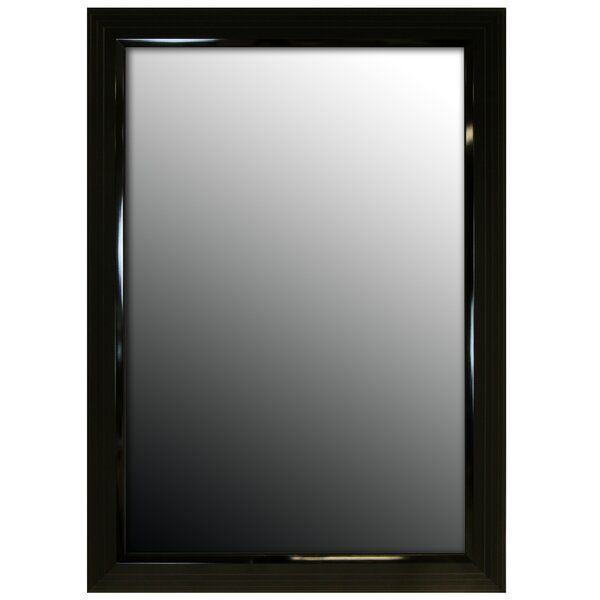 Second Look Mirrors Glossy Black Stepped Petite Wall Mirror & Reviews Throughout Glossy Blue Wall Mirrors (View 10 of 15)
