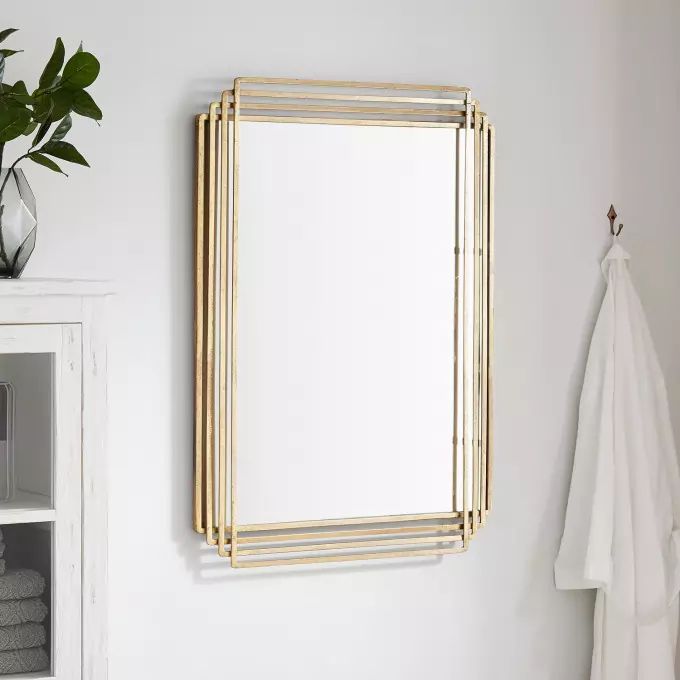Sethfield Decorative Vanity Mirror | Gold Mirror Bathroom, Gold Vanity In Gold Bamboo Vanity Wall Mirrors (View 1 of 15)