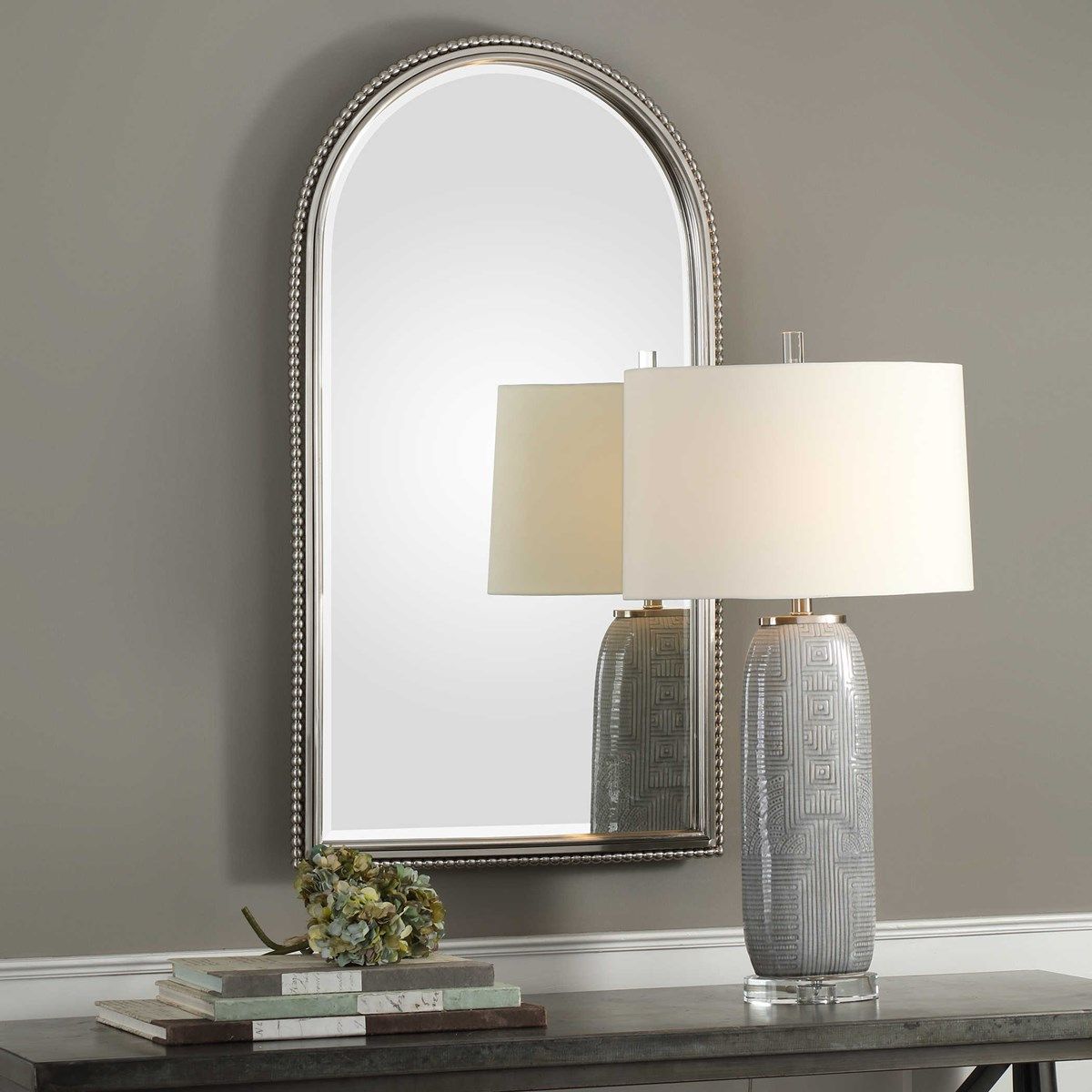 Sherise Silver Beaded Arched Mirroruttermost | Luxe Mirrors For Silver Beaded Square Wall Mirrors (View 15 of 15)