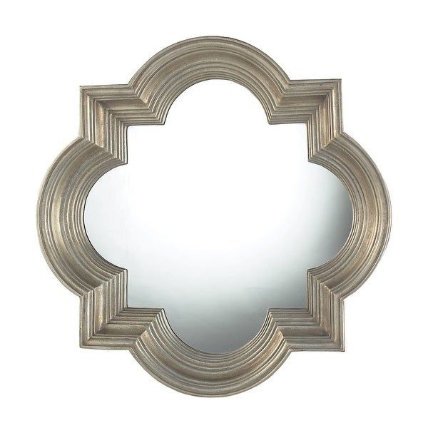 Shop 30" Antique Silver Leaf Quatrefoil Shaped Framed Wall Mirror Pertaining To Quatrefoil Wall Mirrors (View 14 of 15)