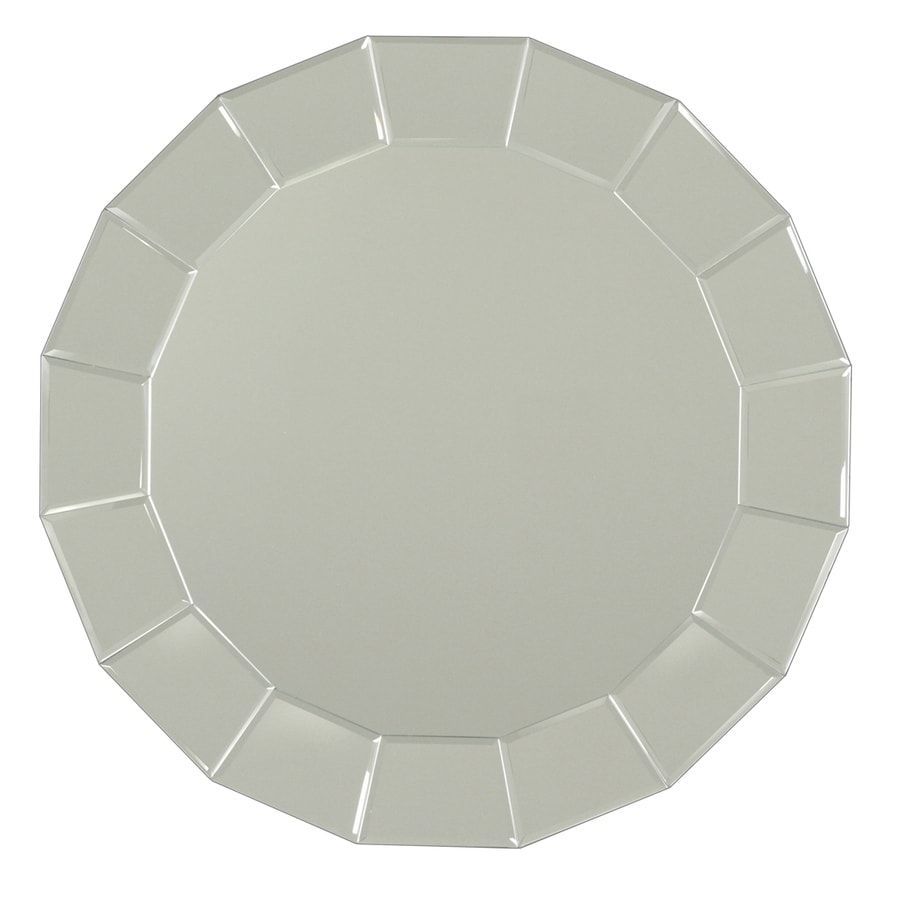 Shop Allen + Roth Beveled Round Frameless Wall Mirror At Lowes With Regard To Frameless Round Beveled Wall Mirrors (View 12 of 15)