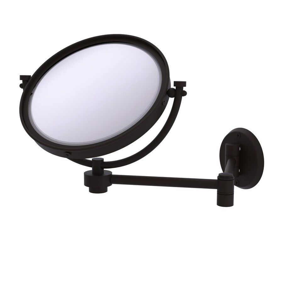 Shop Allied Brass Bronze Brass Magnifying Wall Mounted Vanity Mirror At Inside Ceiling Hung Polished Brass Mirrors (View 15 of 15)