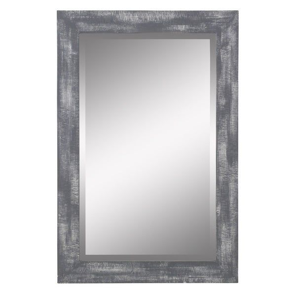 Shop Aspire Home Accents 604M Morris 24" X 36" Rectangular Beveled Wood Throughout Wood Rounded Side Rectangular Wall Mirrors (View 12 of 15)
