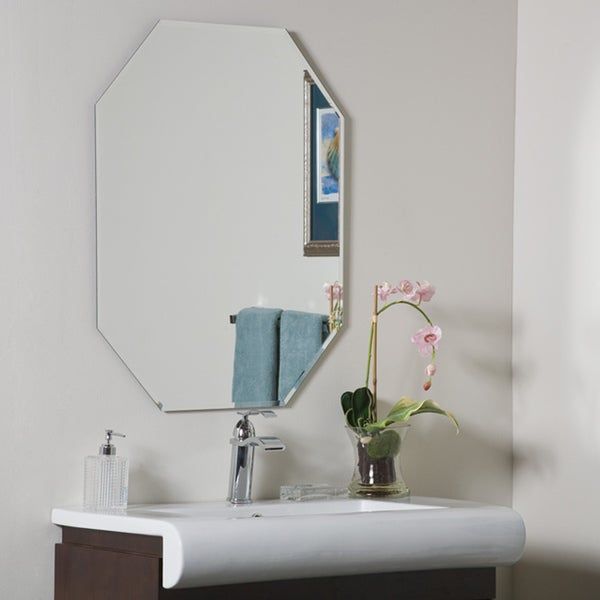 Shop Frameless Octagon Beveled Mirror – Free Shipping Today – Overstock Within Double Crown Frameless Beveled Wall Mirrors (View 15 of 15)
