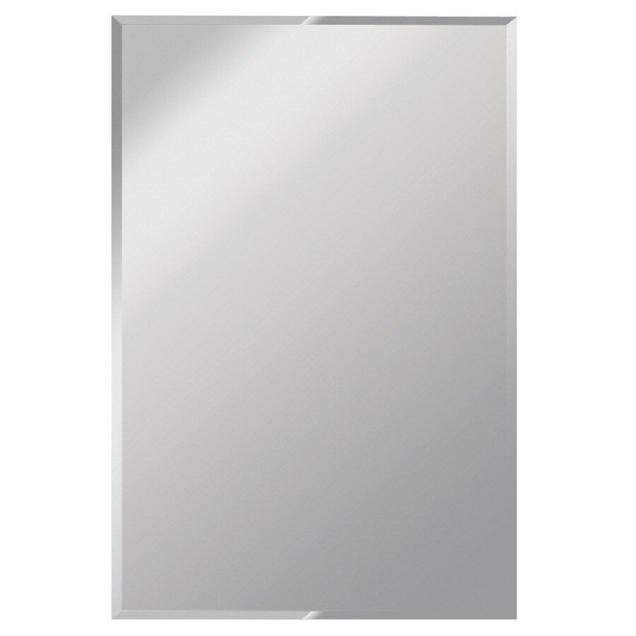 Shop Gardner Glass Products 30 In X 48 In Silver Beveled Rectangle Inside Square Frameless Beveled Vanity Wall Mirrors (View 6 of 15)