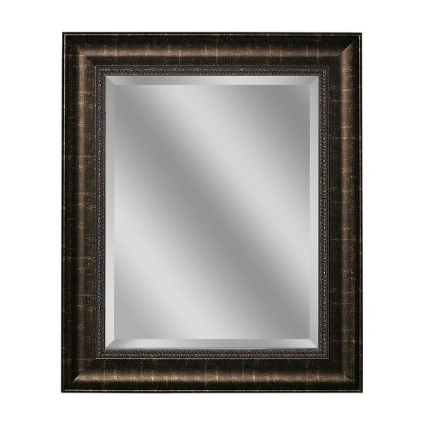 Shop Headwest Distressed Embossed Bronze Wall Mirror – Bronze/Black With Bronze Wall Mirrors (View 9 of 15)