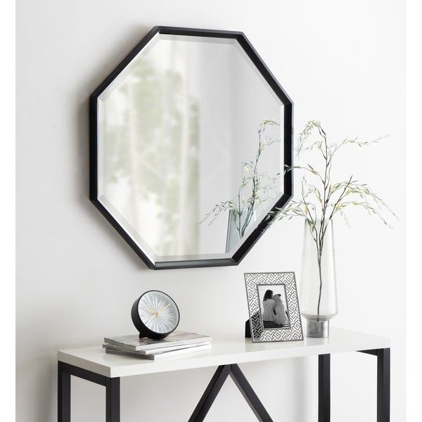 Shop Kate And Laurel Calter Framed Large Octagon Wall Mirror –  (View 14 of 15)