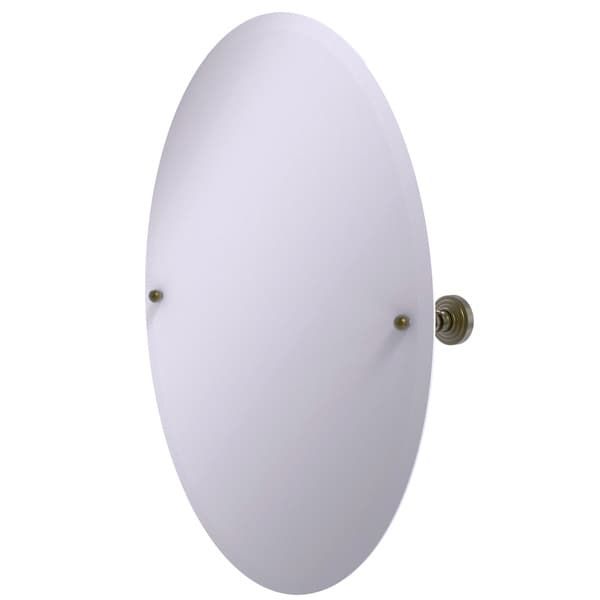 Shop Oval Bathroom Tilt Wall Mirror With Beveled Edge – Overstock – 3105034 With Regard To Oval Beveled Wall Mirrors (View 15 of 15)