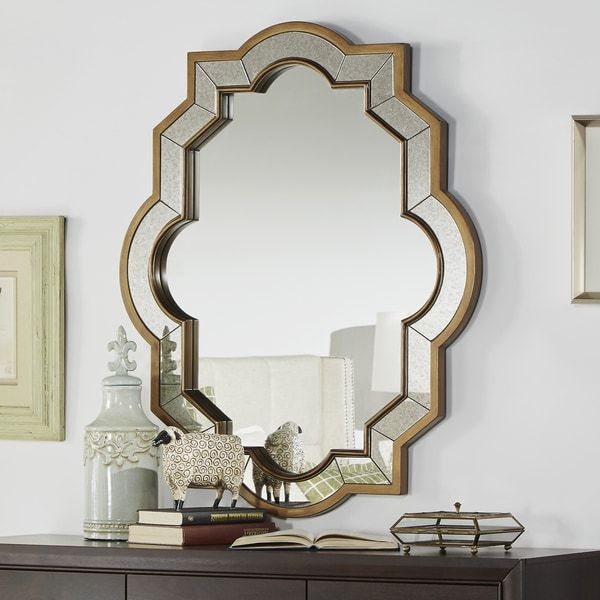 Shop Paisley Oval Quatrefoil Frame Accent Wall Mirror – Free Shipping Pertaining To Bronze Quatrefoil Wall Mirrors (View 6 of 15)
