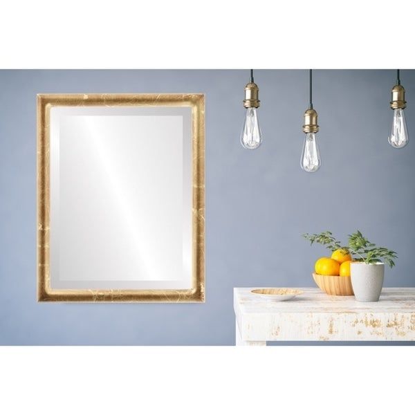 Shop Pasadena Framed Rectangle Mirror In Champagne Gold – Antique Gold Throughout Warm Gold Rectangular Wall Mirrors (View 13 of 15)