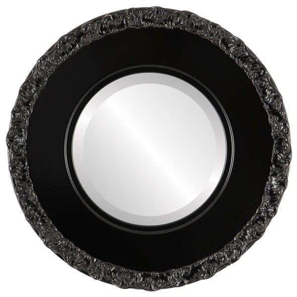 Shop Williamsburg Framed Round Mirror In Matte Black – Free Shipping Regarding Matte Black Led Wall Mirrors (View 15 of 15)