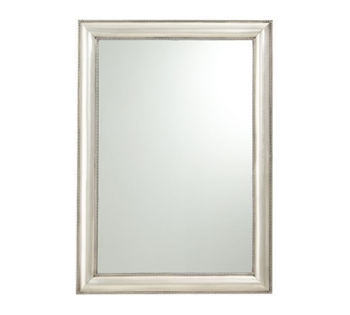 Silver Beaded Frame Wall Mirror 30" X 42" | Beaded Mirror, Framed Inside Silver Beaded Square Wall Mirrors (View 8 of 15)