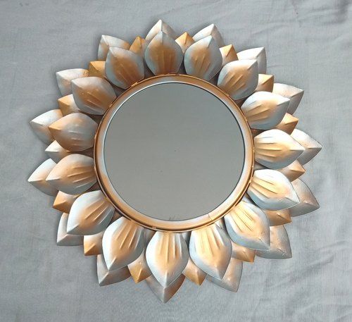 Silver & Copper Finish Metal Leaf Wall Mirror, Rs 1800 /Piece Exotic Pertaining To Ring Shield Gold Leaf Wall Mirrors (View 12 of 15)