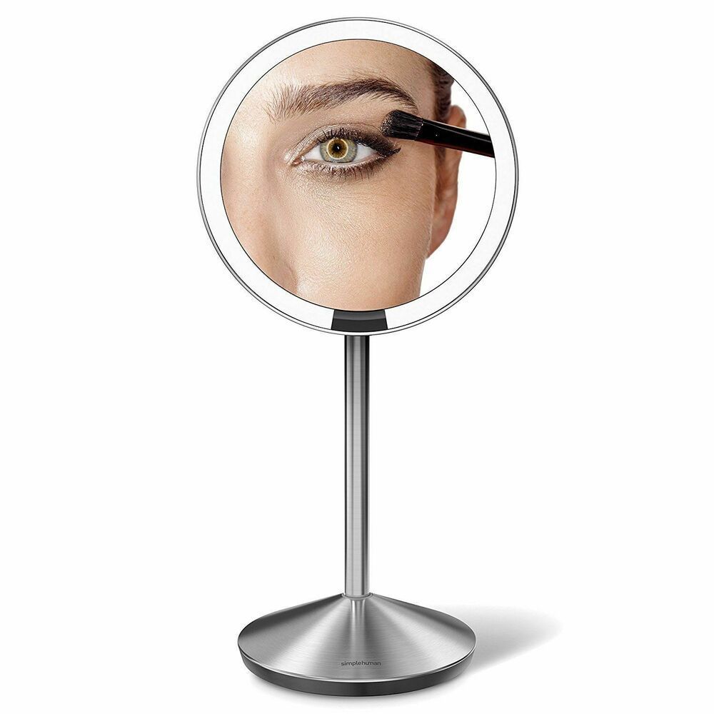 Simplehuman Mini Sensor Lighted Makeup Mirror 5" Round 10X For Chrome Led Magnified Makeup Mirrors (View 8 of 15)