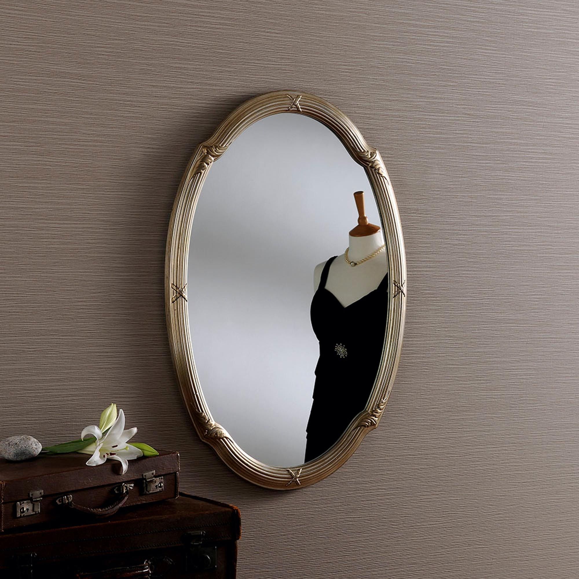 Small Oval Contemporary Mirror | Wall Mirrors With Oval Wide Lip Wall Mirrors (View 6 of 15)