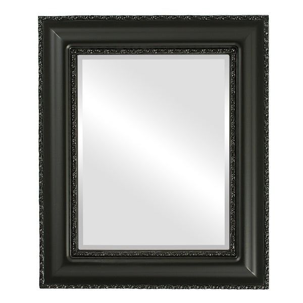 Somerset Framed Rectangle Mirror In Matte Black – Overstock – 20599490 Throughout Matte Black Led Wall Mirrors (View 9 of 15)
