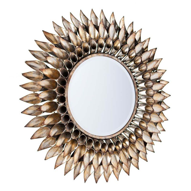 Southern Enterprises Leandro Round Decorative Wall Mirror – Ws8914 Inside Uneven Round Framed Wall Mirrors (View 14 of 15)
