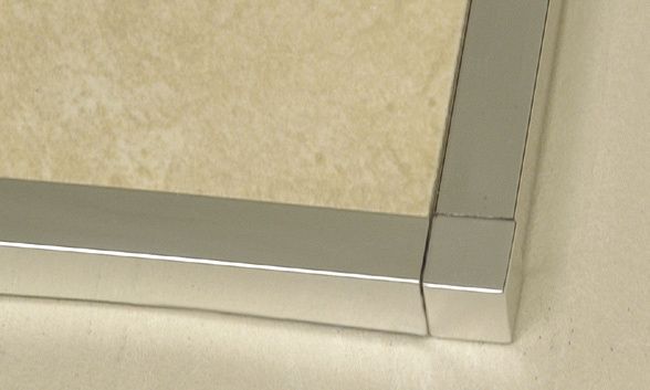 Square Edge Tile Trim In Mirror Stainless Steel Throughout Tile Edge Mirrors (View 3 of 15)