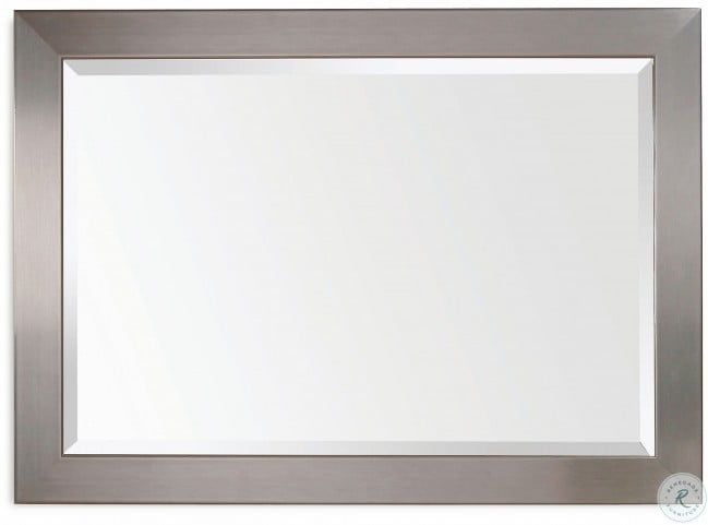 Stainless Brushed Chrome Wall Mirror From Bassett Mirror In Polished Chrome Wall Mirrors (View 1 of 15)