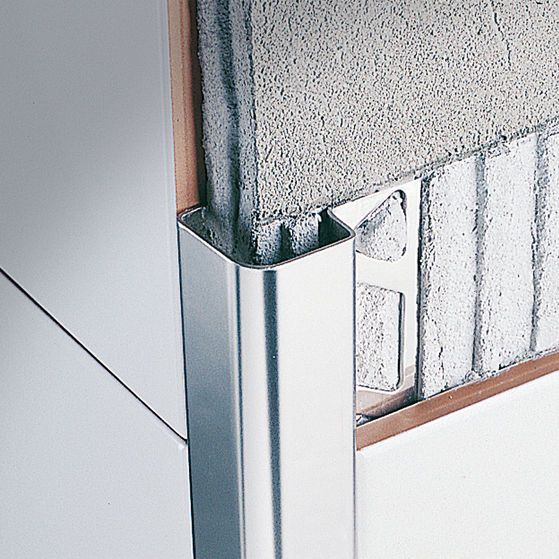 Stainless Steel Edge Trim – Roundcorner Re – Profilitec – For Tiles Pertaining To Cut Corner Edge Wall Mirrors (View 2 of 15)