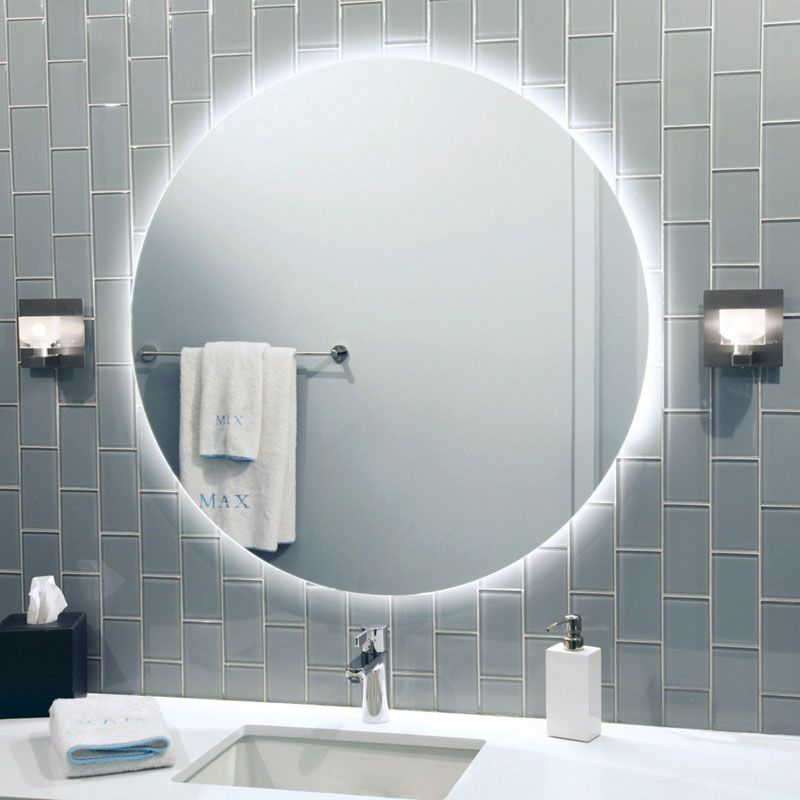 Stone Lighting – Product Details – Mirror Round 28" Led With Regard To Front Lit Led Wall Mirrors (View 15 of 15)