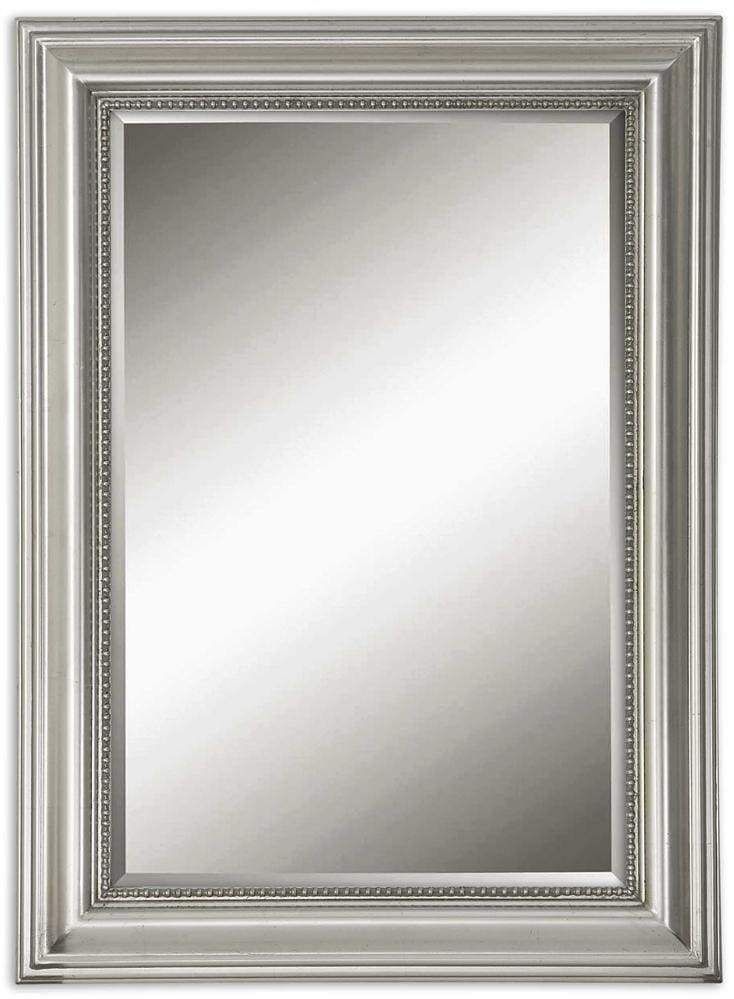 Stuart Silver Beaded Mirror – Uttermost In 2020 | Beaded Mirror Pertaining To Glam Silver Leaf Beaded Wall Mirrors (View 7 of 15)