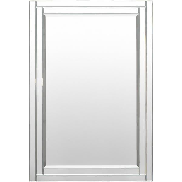 Surya Bancroft Wall Mirror | Home Decor Mirrors, Silver Wall Mirror, Mirror Regarding Linen Fold Silver Wall Mirrors (View 14 of 15)