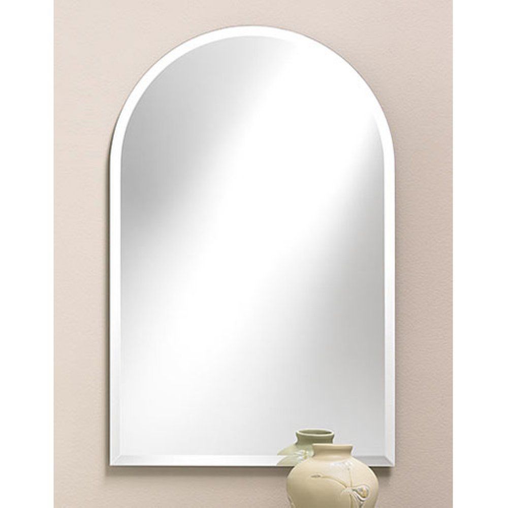 The Better Bevel Frameless Arched Wall Mirror – 19W X 32H In (View 4 of 15)