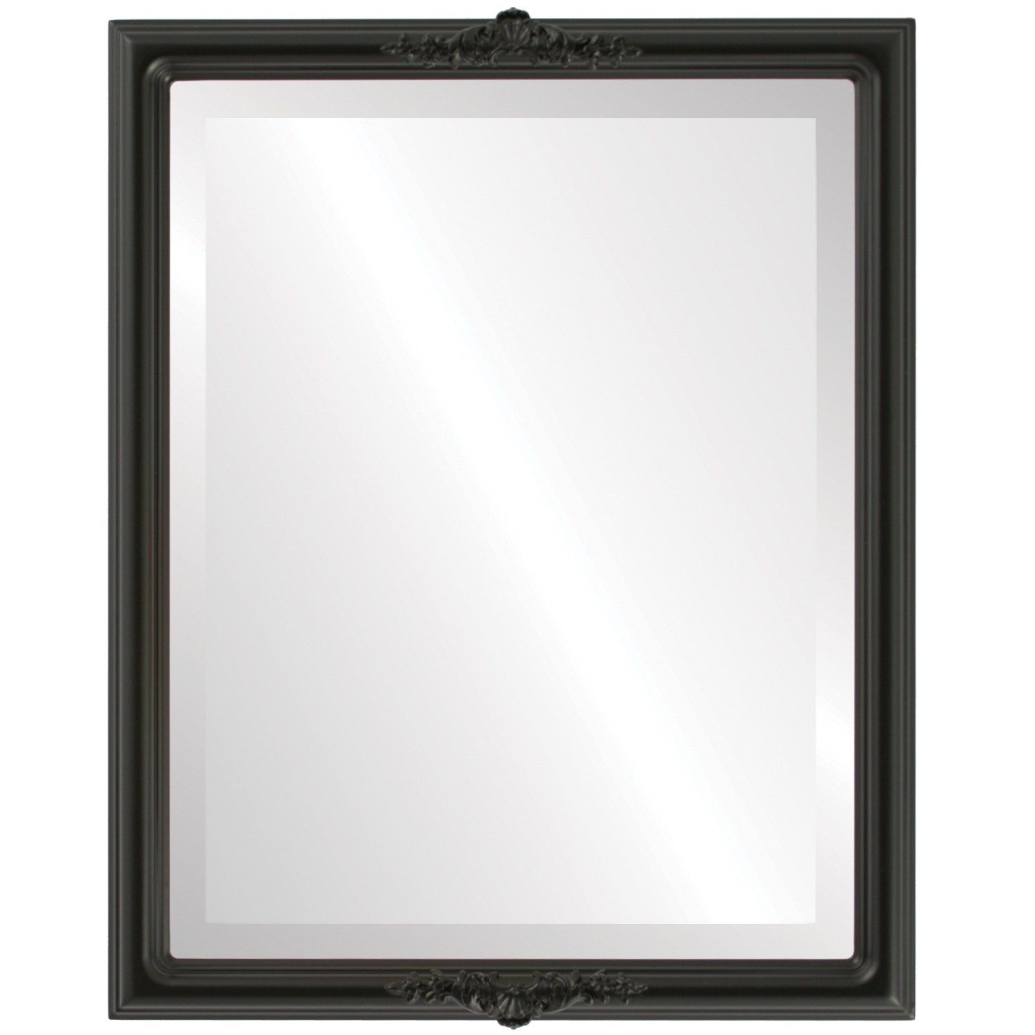 The Oval And Round Mirror Store Contessa Framed Rectangle Mirror In For Matte Black Rectangular Wall Mirrors (View 4 of 15)
