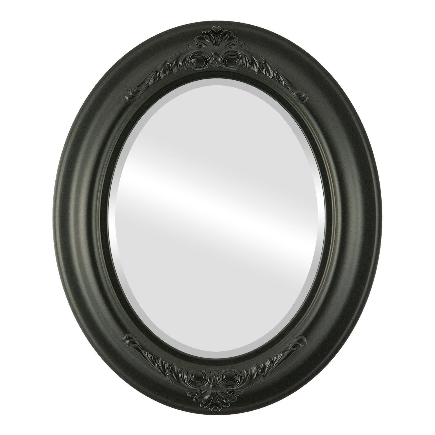 The Oval And Round Mirror Store Winchester Framed Oval Mirror In Matte In Matte Black Round Wall Mirrors (View 8 of 15)