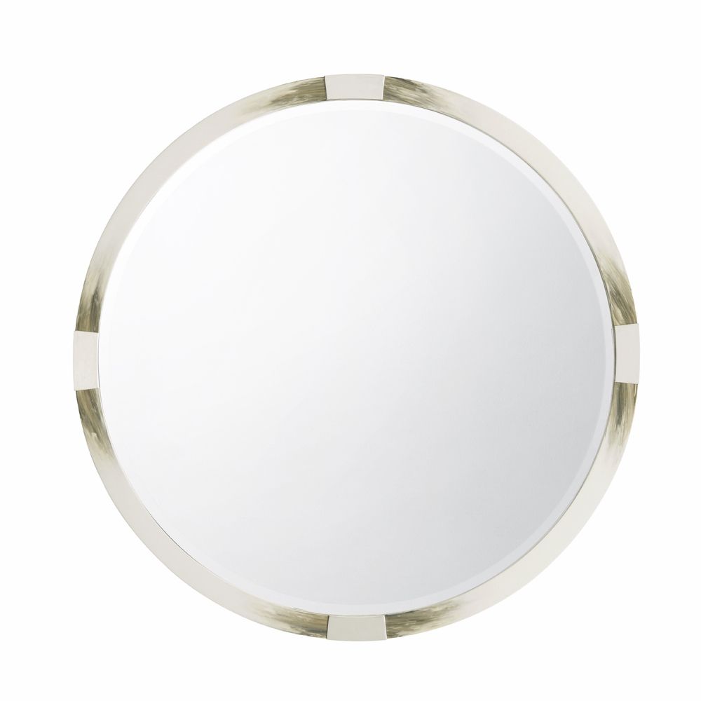 Theodore Alexander – Cutting Edge Mirror Round, Longhorn White – 3102 452 For Jagged Edge Round Wall Mirrors (View 5 of 15)