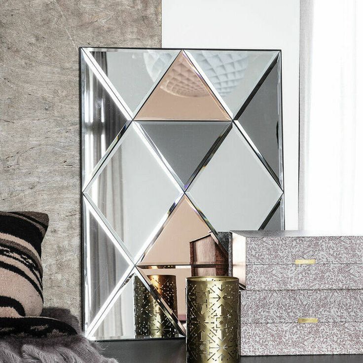 This Goregous Mirror Is Made From Grey, Clear And Rose Gold Tinted Throughout Clear Wall Mirrors (View 8 of 15)