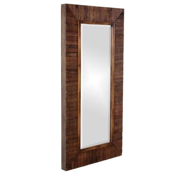Timberlane Rustic Wood Plank Framed Mirror – Free Shipping Today With Rustic Industrial Black Frame Wall Mirrors (View 12 of 15)