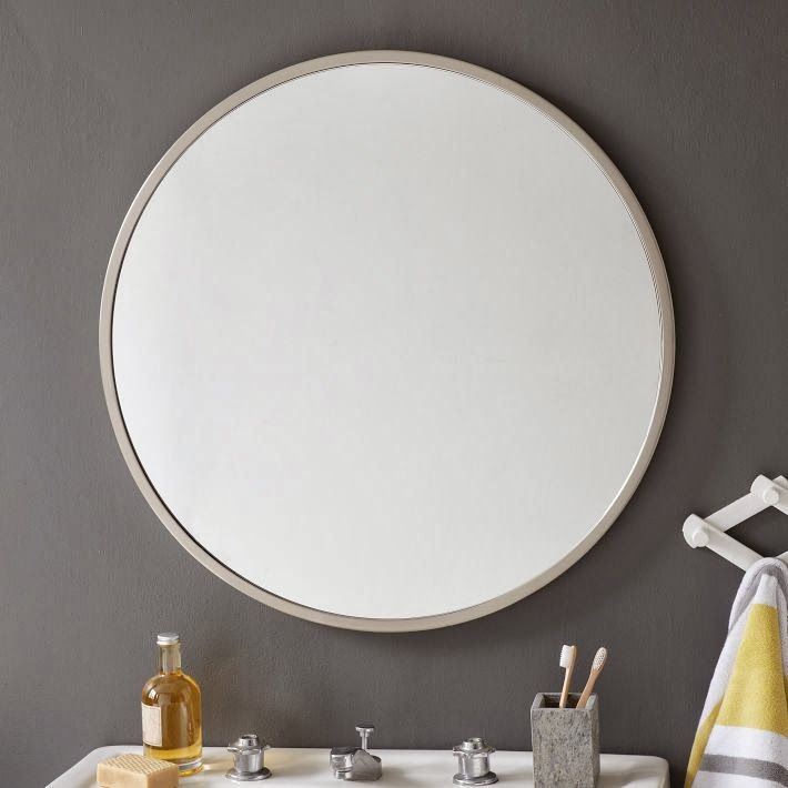 To Da Loos: West Elm Has Jumped On The Round Mirror Band Wagon! Throughout Nickel Framed Oval Wall Mirrors (View 13 of 15)