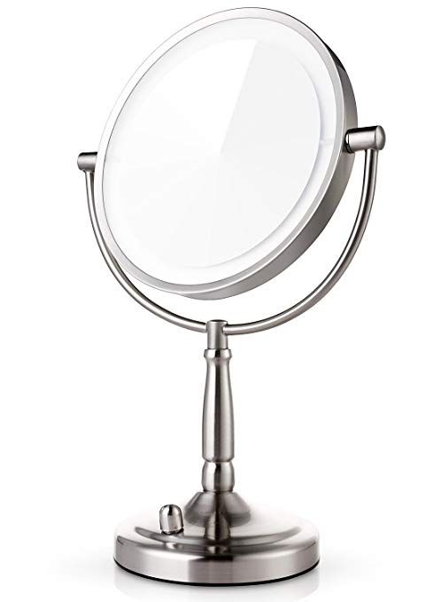 Top 10 Best Personal Makeup Mirrors With Light [2020] – Thez6 Regarding Chrome Led Magnified Makeup Mirrors (View 3 of 15)
