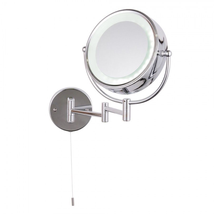 Toscana Led Round 2X Magnifying Mirror – Chrome | Litecraft Within Chrome Led Magnified Makeup Mirrors (View 6 of 15)