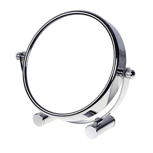Tuka Standing Cosmetic Mirror 5X Zoom, 6 Inch Double Sided Table Top Regarding Single Sided Chrome Makeup Stand Mirrors (View 15 of 15)